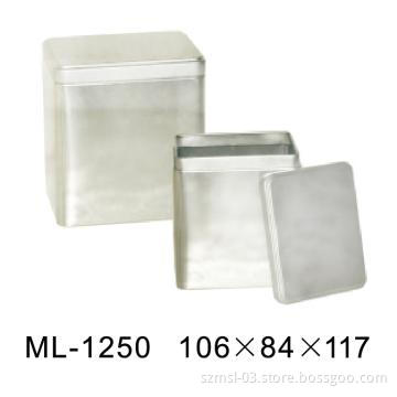 rectangular  tea tin can